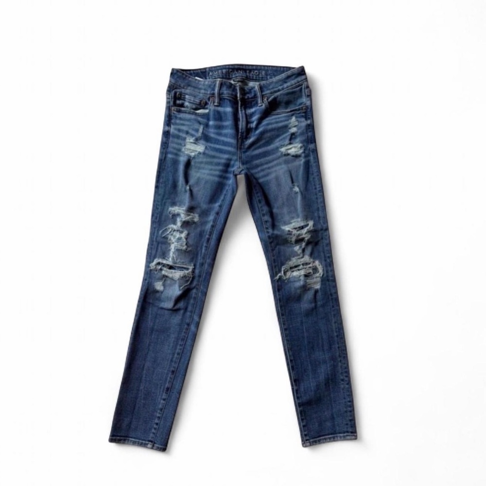 American Eagle Airflex+ Temp Tech Skinny Distressed Jeans 30x30